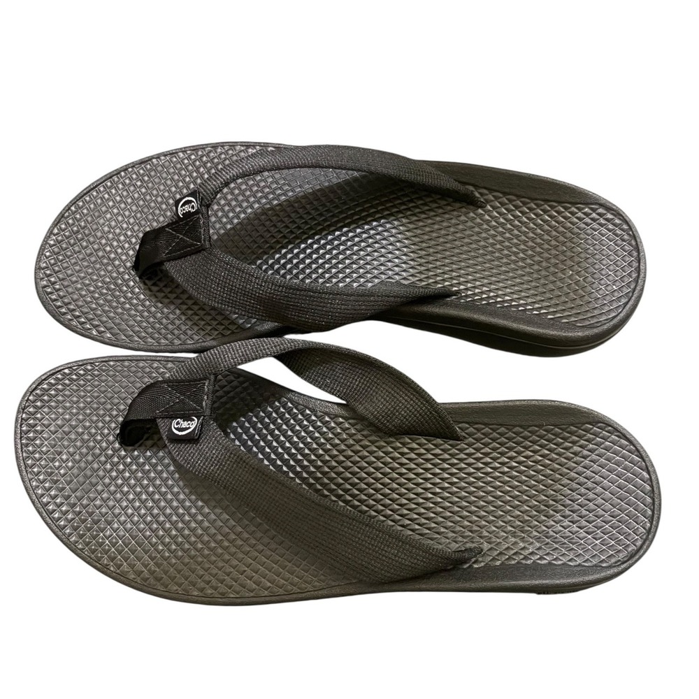 Chaco Flip Flops Size 9 Womens Black Vibram Sole LUVSEAT Sport Sandals Gorpcore - Picture 6 of 9